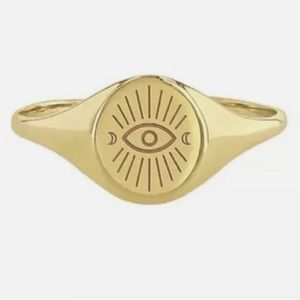 Kindred Row Evil Eye Adjustable Gold Ring